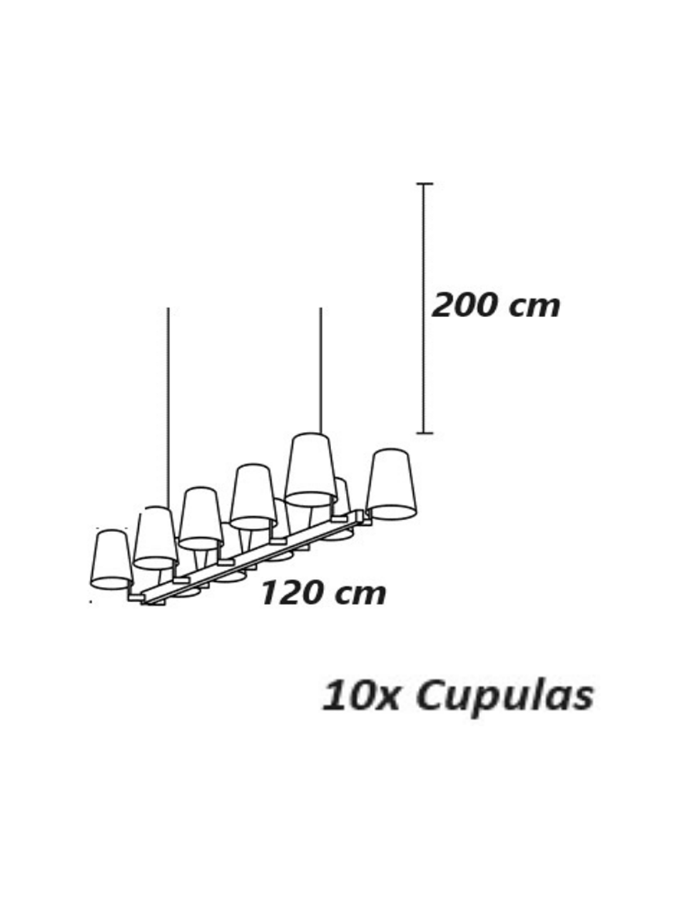 Pendente Linear Preto para Bancada Gourmet - Linha Arte Híbrido